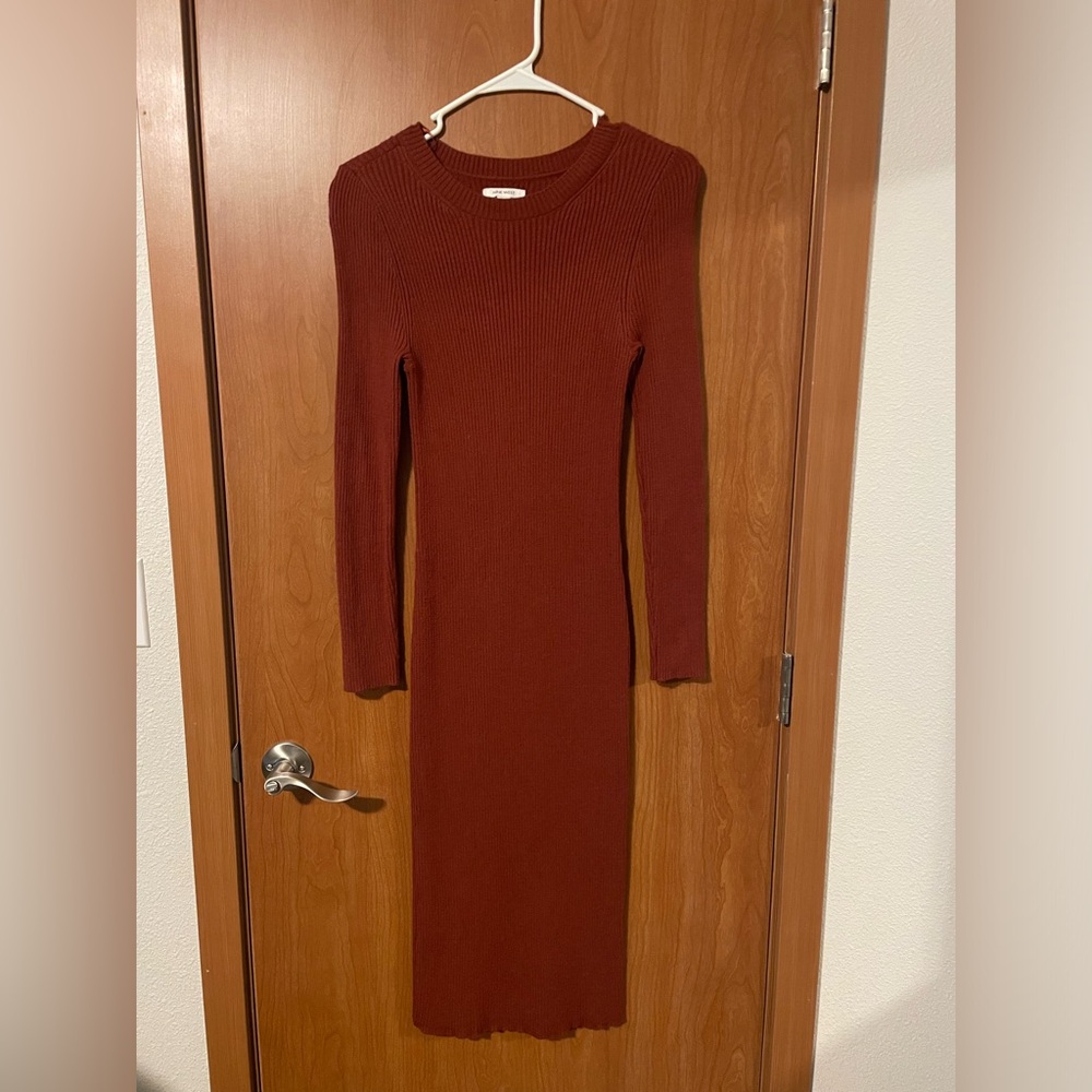 Nine West burnt orange sweater dress size large
